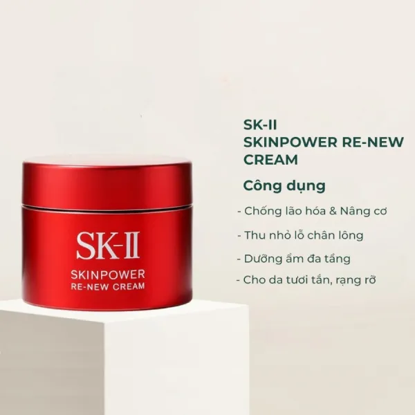 Kem Dưỡng Da Cấp Ẩm, Trẻ Hóa SK-II SkinPower Re-New Cream Mini 15g