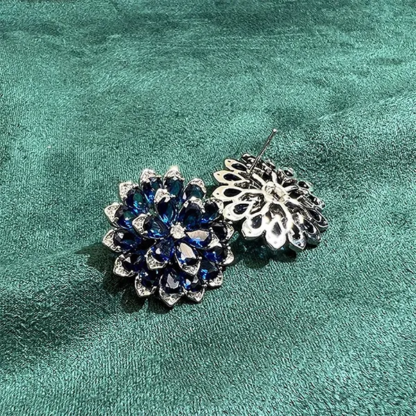 Khuyên Tai Nữ Kya Jewel Azure Bloom KE18 Màu Xanh Lam