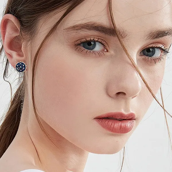 Khuyên Tai Nữ Kya Jewel Azure Bloom KE18 Màu Xanh Lam