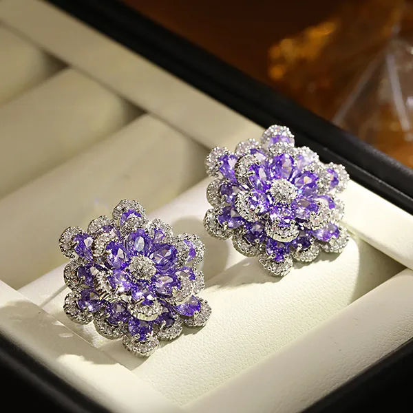 Khuyên Tai Nữ Kya Jewel Blossom Season KE27-T Màu Tím