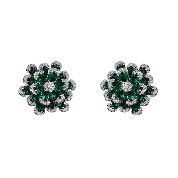 Khuyên Tai Nữ Kya Jewel Blossom Season KE27-X Màu Xanh Green
