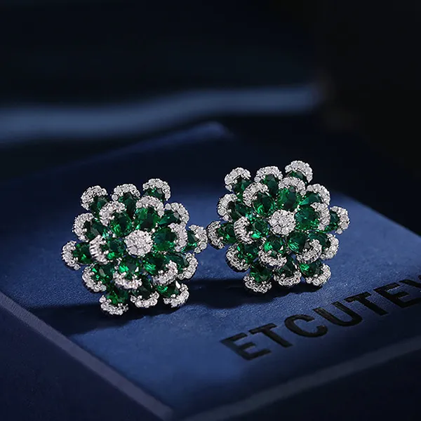 Khuyên Tai Nữ Kya Jewel Blossom Season KE27-X Màu Xanh Green