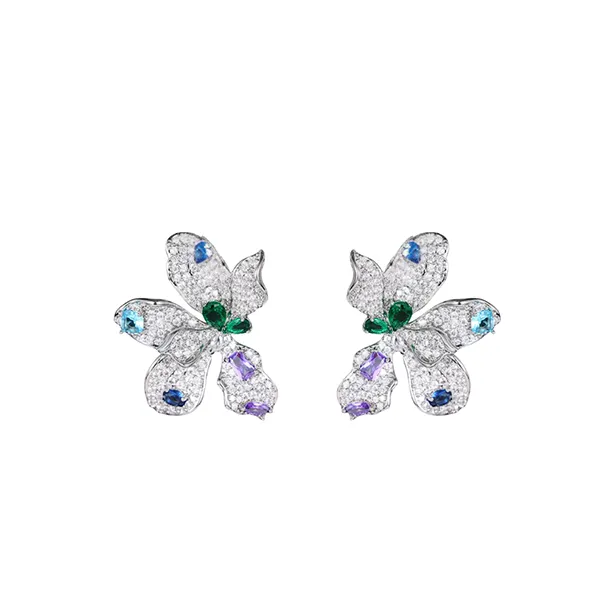 Khuyên Tai Nữ Kya Jewel Dancing Orchid KE23-T Màu Trắng
