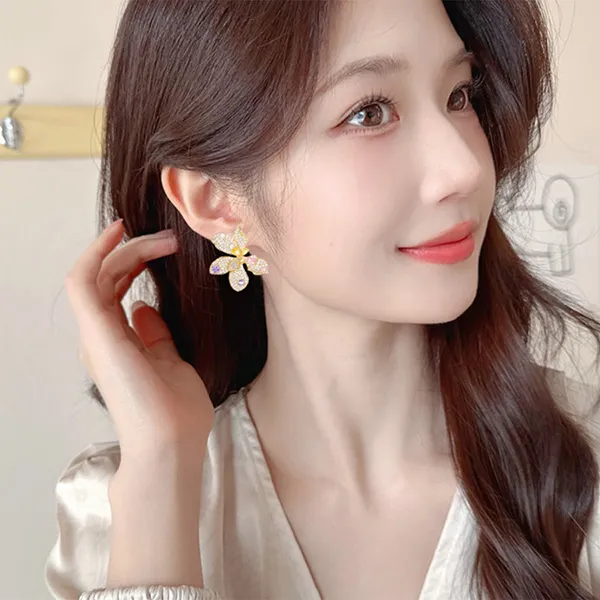 Khuyên Tai Nữ Kya Jewel Dancing Orchid KE23-V Màu Vàng