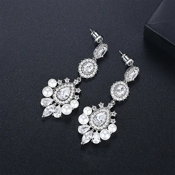 Khuyên Tai Nữ Kya Jewel Noble Grace KE7 Màu Bạc