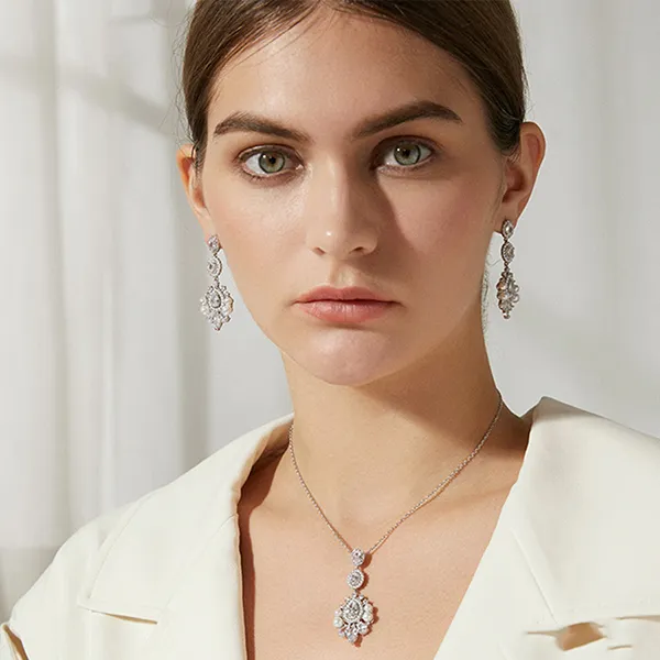 Khuyên Tai Nữ Kya Jewel Elegant Lady KE8 Màu Bạc
