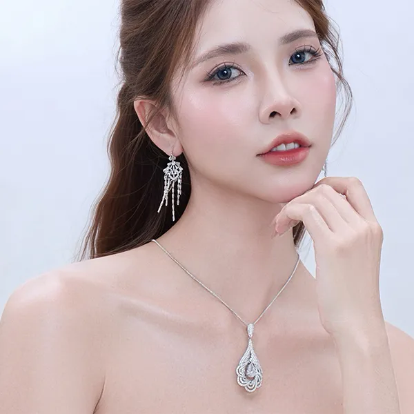 Khuyên Tai Nữ Kya Jewel Radiant Flow KE15 Màu Bạc