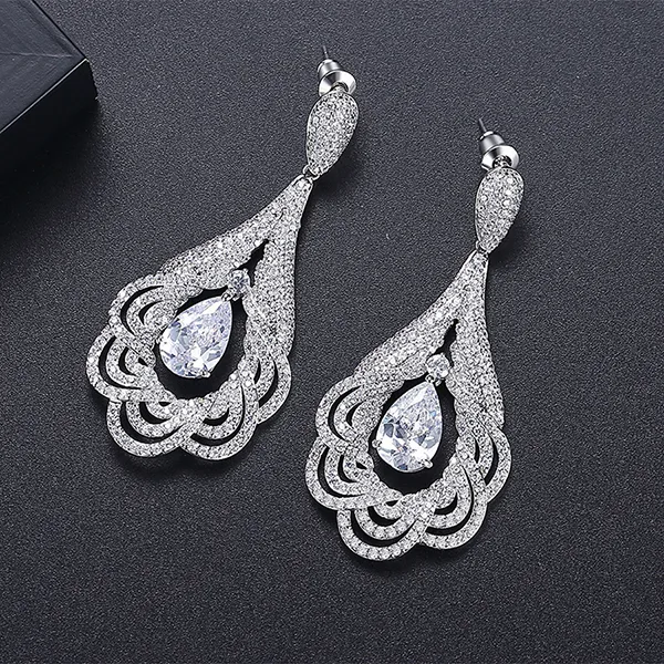 Khuyên Tai Nữ Kya Jewel Royal Tear KSE5 Màu Bạc