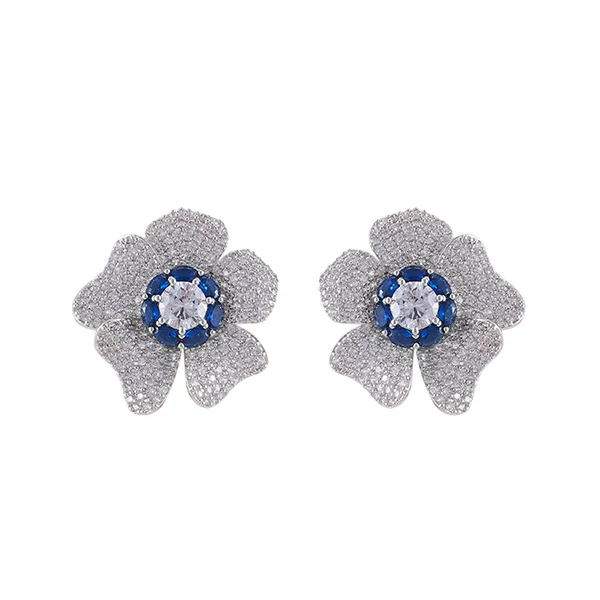 Khuyên Tai Nữ Kya Jewel Windblown Anemone KE25-X Màu Xanh/Trắng