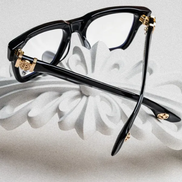 Kính Mắt Cận Chrome Hearts Halllamanass Black / 18k Gold Plated Màu Đen