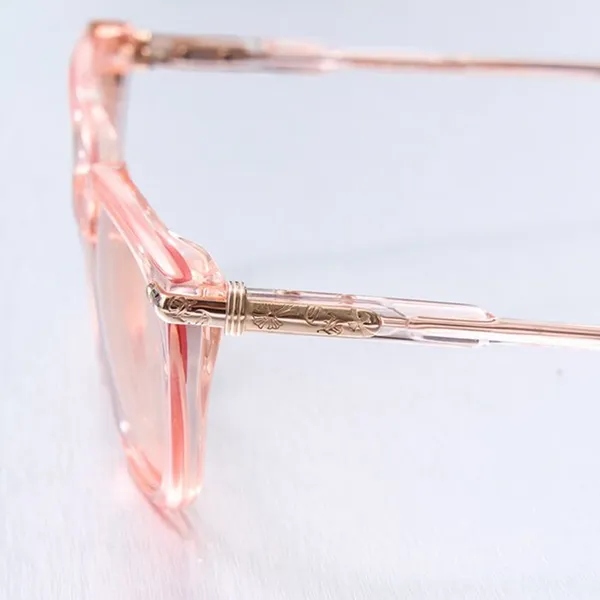 Kính Mắt Cận Chrome Hearts Stiffilis Pink Crystal Glasses Màu Hồng