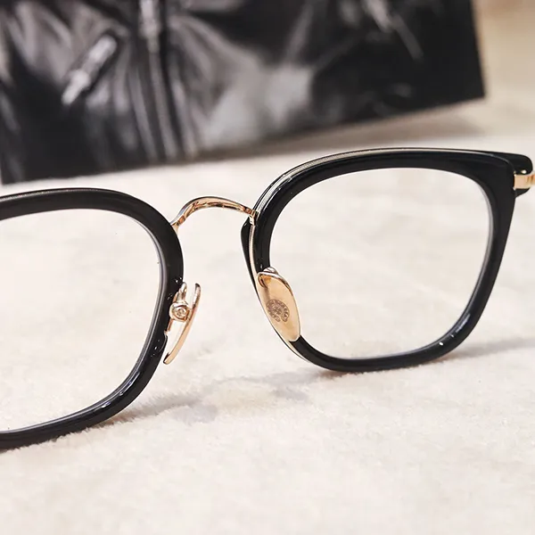 Kính Mắt Cận Chrome Hearts Strapadictome Black/Gold Plated Glasses Màu Vàng Đen