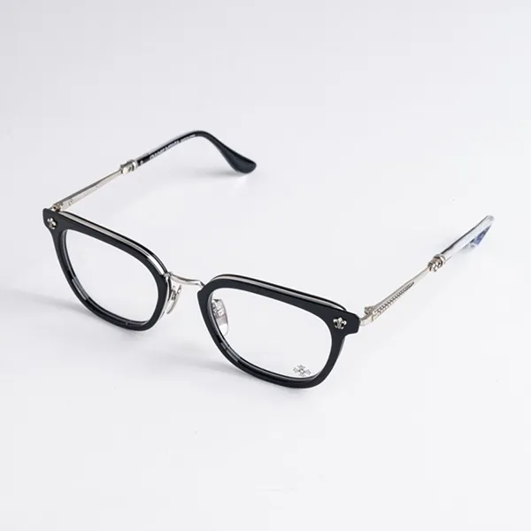 Kính Mắt Cận Chrome Hearts Strapadictome Black/Shiny Silver Màu Bạc - Đen