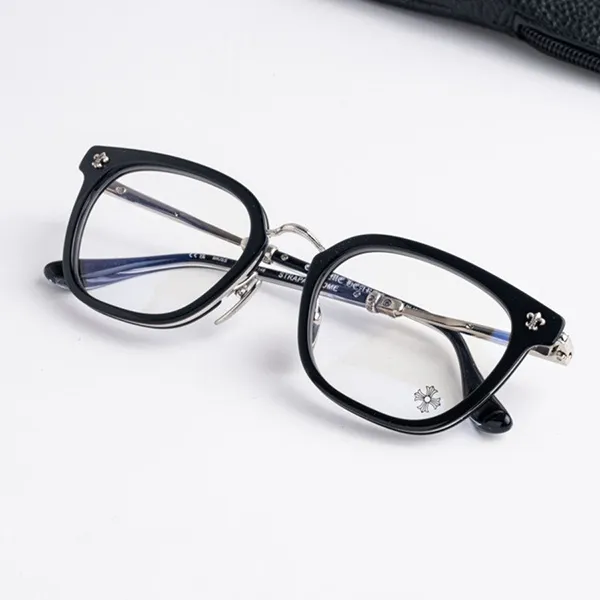 Kính Mắt Cận Chrome Hearts Strapadictome Black/Shiny Silver Màu Bạc - Đen