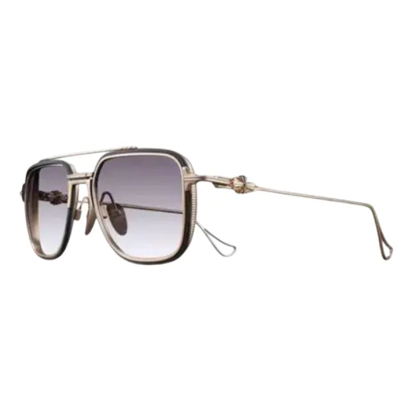 Kính Mát Chrome Hearts Humpster Matte Black - Gold Plated Màu Đen - Vàng
