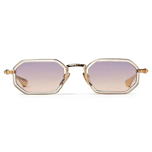 Kính Mát Chrome Hearts Stylida Crystal Gold Plate Gradient Sunglasses Màu Tím Vàng