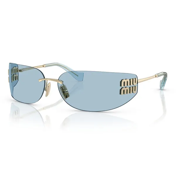 Kính Mắt Nữ Miu Miu Frameless Sunglasses Blue Silver 0MU A51S ZVN10P Màu Xanh Bạc
