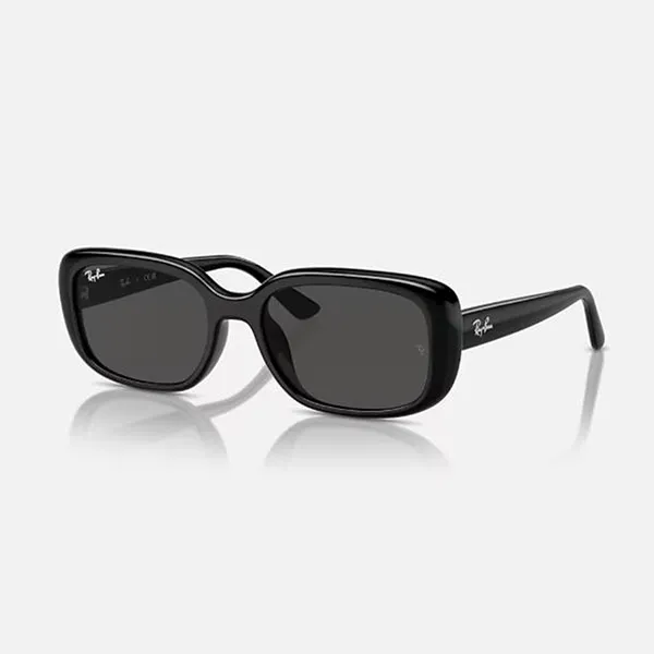 Kính Mát Unisex Rayban Black Dark Grey 0RB4421D 667787 Màu Đen Xám