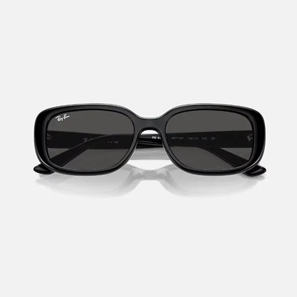Kính Mát Unisex Rayban Black Dark Grey 0RB4421D 667787 Màu Đen Xám
