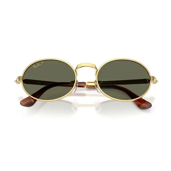 Kính Mát Unisex Rayban Sunglasses Arista Gold Polarized Green 0RB3931 001/58 Màu Xanh Vàng