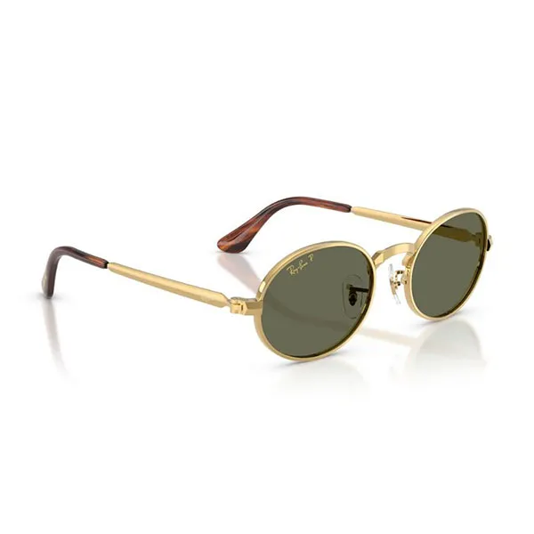 Kính Mát Unisex Rayban Sunglasses Arista Gold Polarized Green 0RB3931 001/58 Màu Xanh Vàng