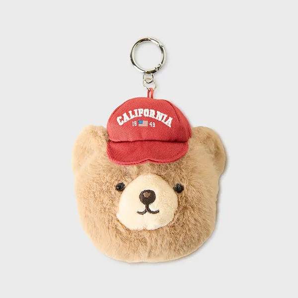 Móc Khóa Túi WHOAU Fluffy Steve Mini Pouch Charm WHAQG4911A Màu Đỏ