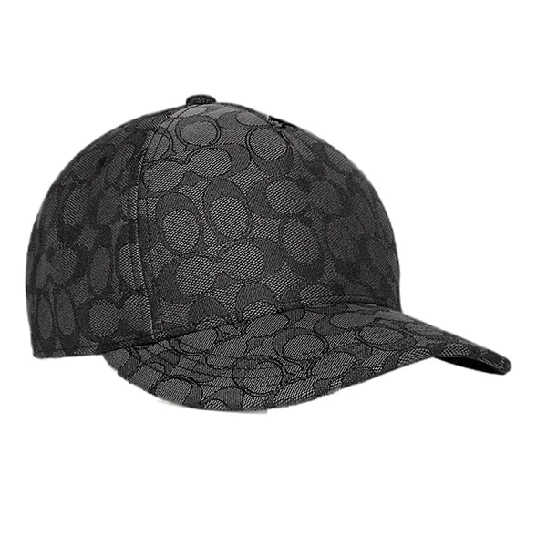 Mũ Coach Signature Jacquard Charcoal CB706-CHR Màu Đen