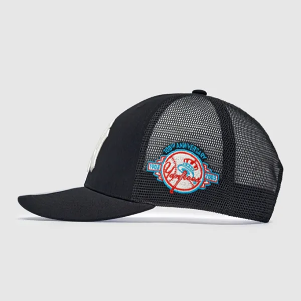 Mũ MLB Signature Patch Mesh Cap NY Yankees 3AMCB0463-50BKS Màu Đen