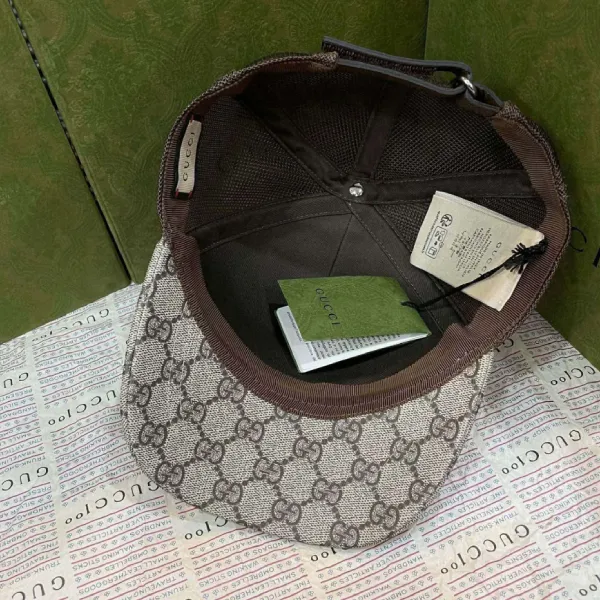 Mũ Nam Gucci Hat With Monogram Pattern Mesh Back 76332 4HA4U 9764 Màu Nâu Be Size S