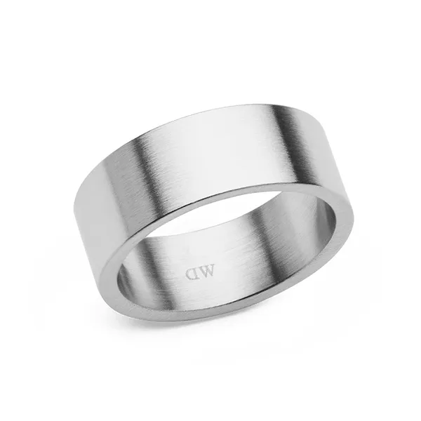 Nhẫn Daniel Wellington Line Ring Brushed Silver 8mm DW00401777 Màu Bạc Size 58