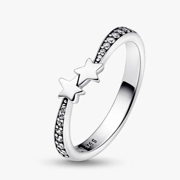 Nhẫn Nữ Pandora Shooting Stars Sparkling Ring 192365C01 Màu Bạc Size 50