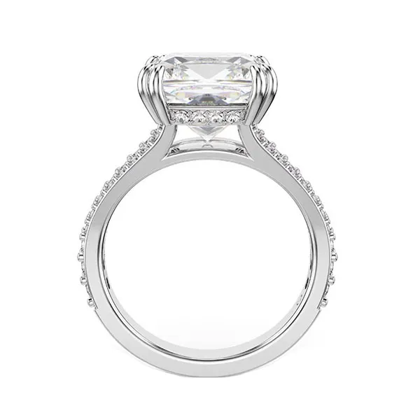 Nhẫn Nữ Swarovski Constella Cocktail Ring 5642630 Cushion Cut, Pavé, White, Rhodium Plated Màu Trắng Bạc Size 52