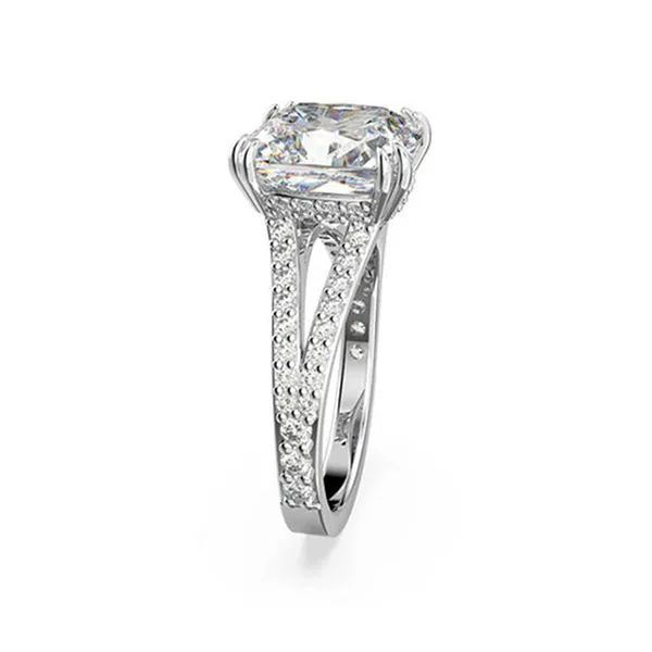 Nhẫn Nữ Swarovski Constella Cocktail Solitaire Ring With Pavè 5642634 Màu Trắng Bạc Size 55