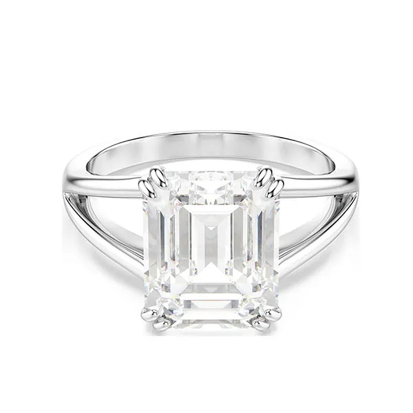 Nhẫn Nữ Swarovski Stilla Ring Octagon Cut, White, Silver-Tone Finish 5717878 Màu Trắng Size 52