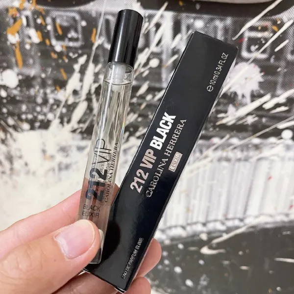 Nước Hoa Nam Carolina Herrera 212 VIP Black Elixir EDP Mini 10ml