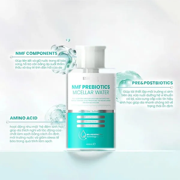 Nước Tẩy Trang MD Care NMF Prebiotics Micellar Water 400ml