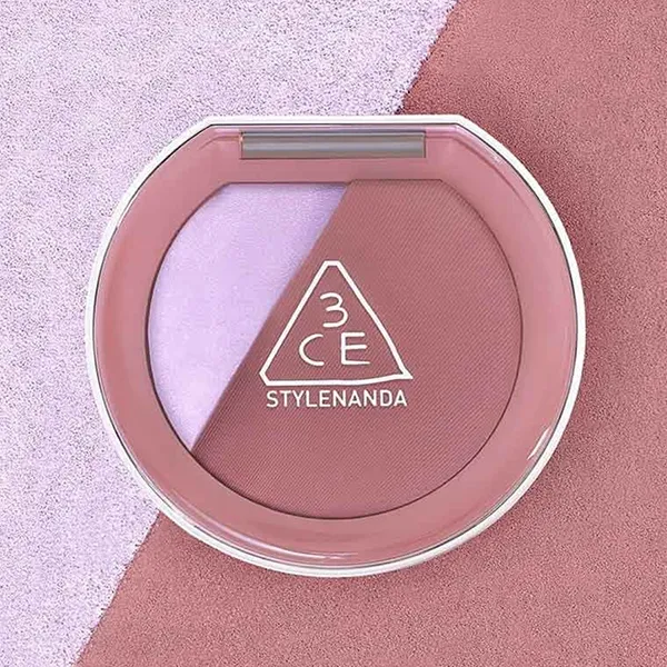 Phấn Má Hồng Kèm Bắt Sáng 3CE Blushlighter Early Now Màu Hồng Gỗ