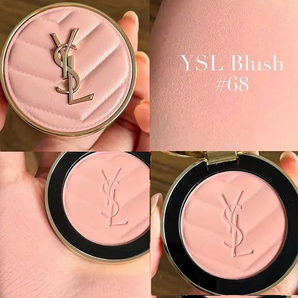 Phấn Má Hồng YSL Yves Saint Laurent Make Me Blush Powder Màu 68 Peppery Rose Hồng Cam