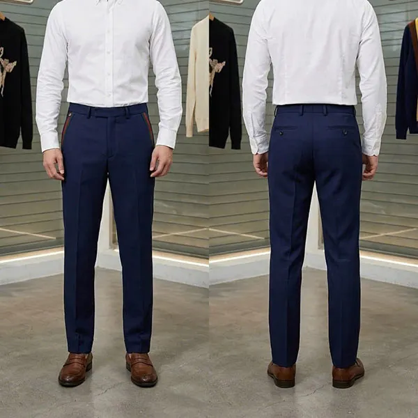 Quần Dài Nam Gucci 668588 Z8AQY 4433 Màu Xanh Navy Size 44