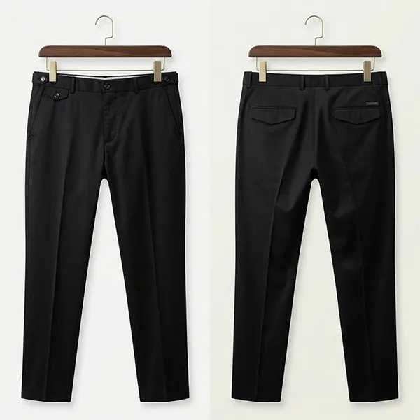 Quần Kaki Nam Dolce & Gabbana D&G Black Khaki Pants With Front Pockets GP19VT FUFJR N0000 Màu Đen Size 48