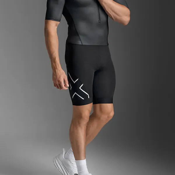 Quần Ngắn Thể Thao 2XU Core Sleeved Trisuit MT7397d-BLK/WHT Màu Đen Size M