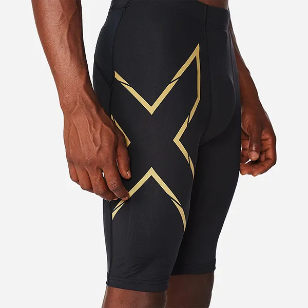 Quần Ngắn Thể Thao Nam 2XU Light Speed Compression MA5331b-BLK/GRF Màu Vàng Đen Size S
