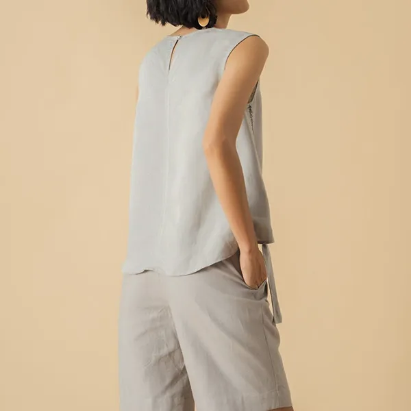 Quần Short Nữ F2 Fashion & Freedom Grey Linen Pants Become Discover QS30-X-S-1120 Màu Xám Size S