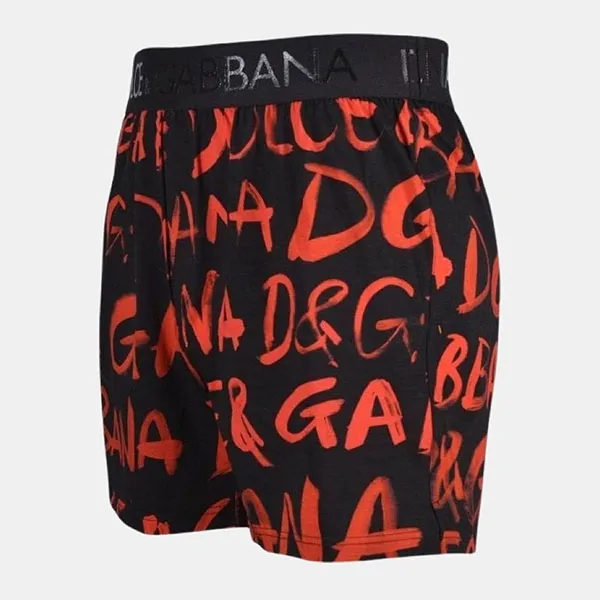 Quần Short Nam Dolce & Gabbana D&G M4D69JFSGZDHNSBSLOGO3 Màu Đen Họa Tiết Size 3
