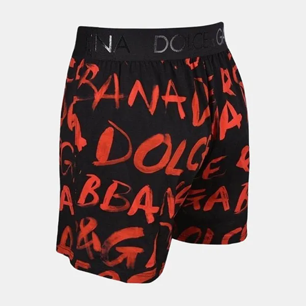 Quần Short Nam Dolce & Gabbana D&G M4D69JFSGZDHNSBSLOGO3 Màu Đen Họa Tiết Size 3