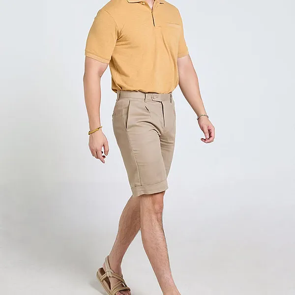 Quần Short Nam F2 Fashion & Freedom Linen Tender Drit SN17-K-29-0919 Màu Kem Size 29