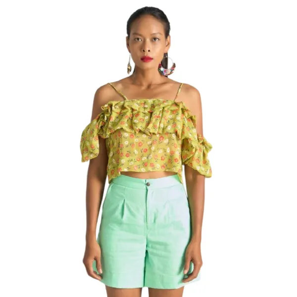 Quần Short Nữ F2 Fashion & Freedom Bright And Shine QS74-XN-S-0622 Màu Xanh Ngọc Szie S