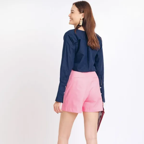 Quần Short Nữ F2 Fashion & Freedom Linen Brighter Day QS56-H-S-1021 Màu Hồng Size S