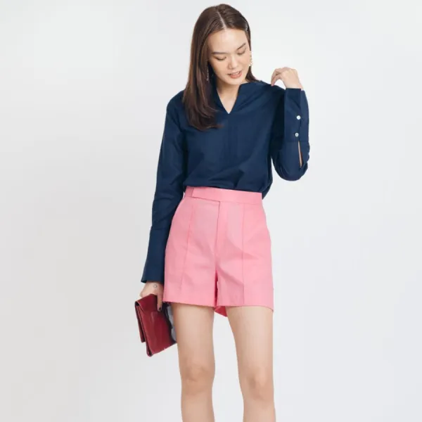 Quần Short Nữ F2 Fashion & Freedom Linen Brighter Day QS56-H-S-1021 Màu Hồng Size S