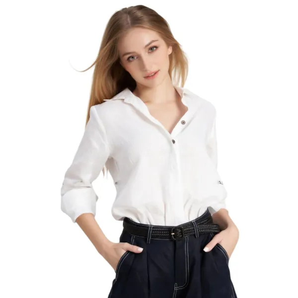 Quần Short Nữ F2 Fashion & Freedom Linen Hello New Day QS84-XD-S-0323 Màu Xanh Đen Size S